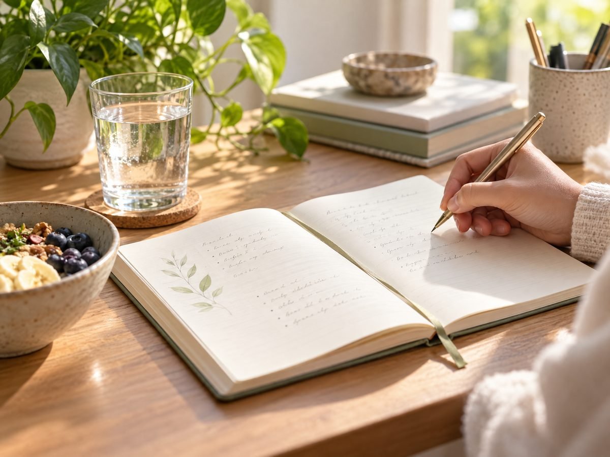 A quiet moment for a healthy daily ritual